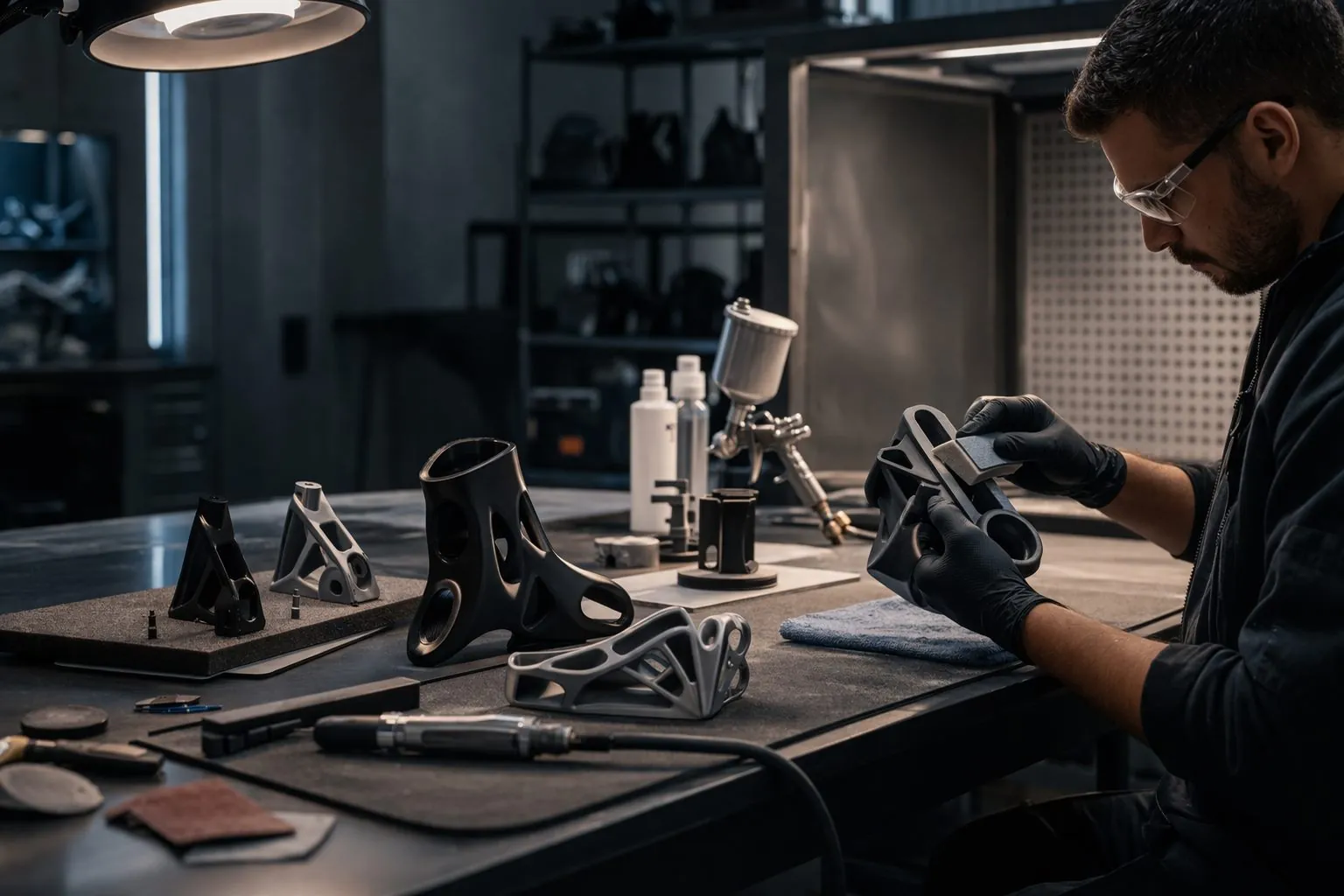 Finition et préparation de surface d'une sculpture 3D